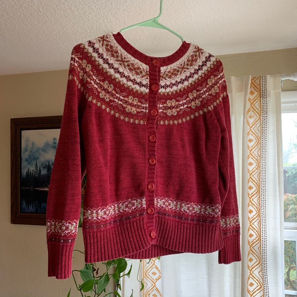 Knit Scandinavian winter button down sweater